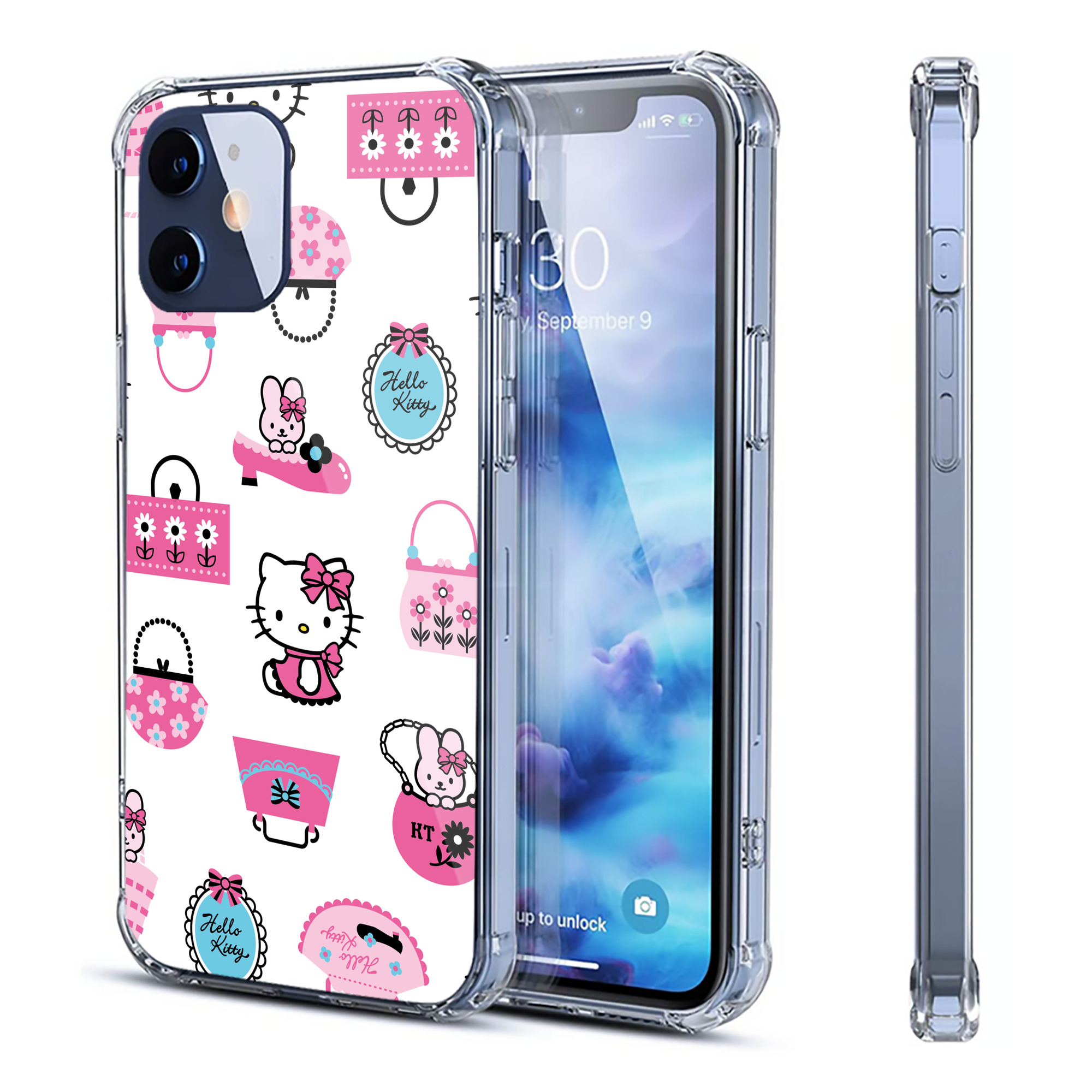 （画像用） Hello Kitty ハローキティ 【iPhone 12シリーズ対応】透明スマホケース（クリアソフトケース）